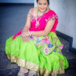 Hari Teja Instagram - Wearing @althea.krishna outfit for yesterday’s Super singer ❤️ styled by @vid_vidya 🥰❤️ jewellery: @aquamarine_jewellery 😌😌 PC: @ekorphotography 😀😀