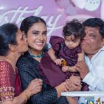 Hari Teja Instagram - It was all about laughs … love.. happiness .. hugs and full of blessings … as our little flower turned one❤️ Pc: @relivevisuals @whoisindrasena ❤️ Decoration: @occasionsbysudhadatla ❤️