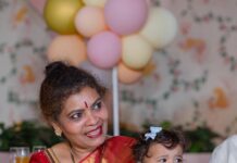 Hari Teja Instagram - It was all about laughs … love.. happiness .. hugs and full of blessings … as our little flower turned one❤️ Pc: @relivevisuals @whoisindrasena ❤️ Decoration: @occasionsbysudhadatla ❤️