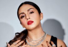 Huma Qureshi Instagram - At leisure but make it 🔥#athleisure #style #fire #lioness Stylist @sanamratansi Jacket @gucci Shoes @balmain Nails @itssoezi Crop top and pants : @silvertraq Jewellery : @zillionaireindia @ayanasilverjewellery