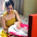 Jannat Zubair Rahmani Instagram - Bridesmaid for a day but a friend for life 💛 @stylebyavani 💛 Wearing - @janmaakshar Indore, India