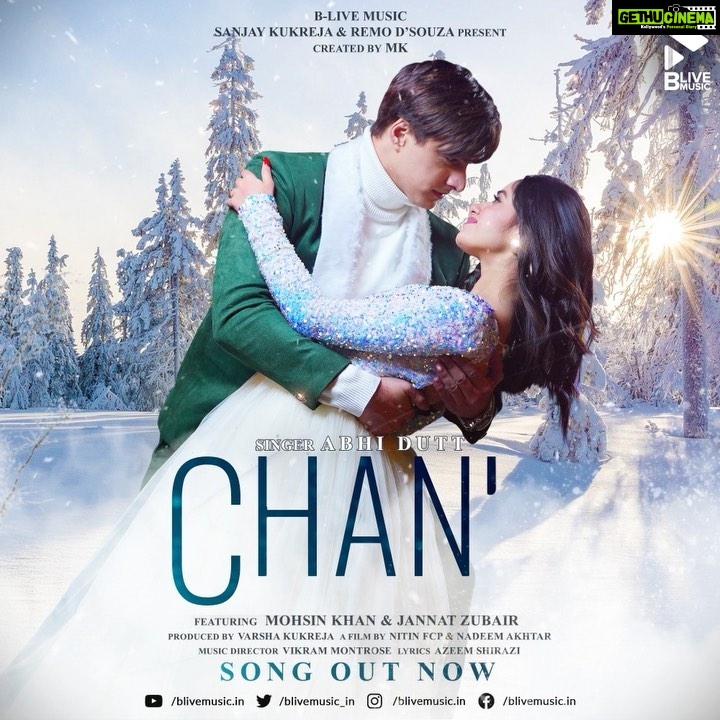 Jannat Zubair Rahmani Instagram - तेरी तारीफ़ से, चाँद नाराज़ है। 🌙 The wait is finally over!!! #ChandNarazHai is now out on our YouTube Channel 🤍 ▶️ to watch now. Link in bio Singer : @abhiduttblive Featuring : @jannatzubair29 & @khan_mohsinkhan Presented to you by : #SanjayKukreja, @remodsouza & @blivemusic.in Created By : @mkblivemusic Producer : @varsha.kukreja.in A Film by : @onlinenadeem & @nitinfcp Music Directed by : @vikrammontroseofficial Lyrics : @azeemshirazi Mix & Master by : @ericpillai
