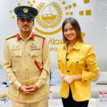 Jannat Zubair Rahmani Instagram - So good to have known you here… Thank you for all the kind gestures 🤗 #dubaipolice #dubai Jacket @mischieffashions Dubai Police HeadQuarters (القيادة العامة لشرطة دبي )