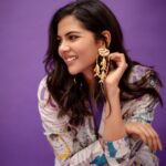 Kalyani Priyadarshan Instagram - Monkey Business during Thallumaala Promotions 🐵🙈🙉🙊💜 Shot by @kiransaphotography Styled by @pallavi_85 @openhousestudio.in Outfit @dramebaaz_india Jewelry @aishrthestore Hair @savitanalwade Makeup @amitkagda Team @therouteofficial #thallumaala out on Aug 12!