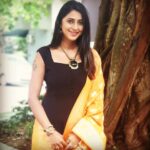 Kaniha Instagram - Thank you @laagire for this classy outfit. Banarasi orange dupatta with this black suit.Loved wearing this today ❤ Guys check out @laagire 🤗 #kaniha #banarasi #blackandorange Trivandrum, India