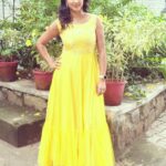 Kaniha Instagram - Certain colors exude happiness Yellow has that effect on me Wrapping up after a long day!! @alfelam_ Styled by @jaffarimaam #kaniha #kdl #yellowdress #happinessiskey Trivandrum, India