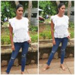 Kaniha Instagram - When in doubt wear your White &Denim A look that never goes wrong Classy & casual always❤ #whiteanddenim #kaniha Trivandrum, India