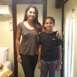 Kaniha Instagram - A sneak pic from the sets of @mamangam_movie Posing With me is this brilliant child artist who has totally rocked 🤗 We call him Achu❤ #maamankam @mamangam_movie @mammootty #mamankam #kaniha