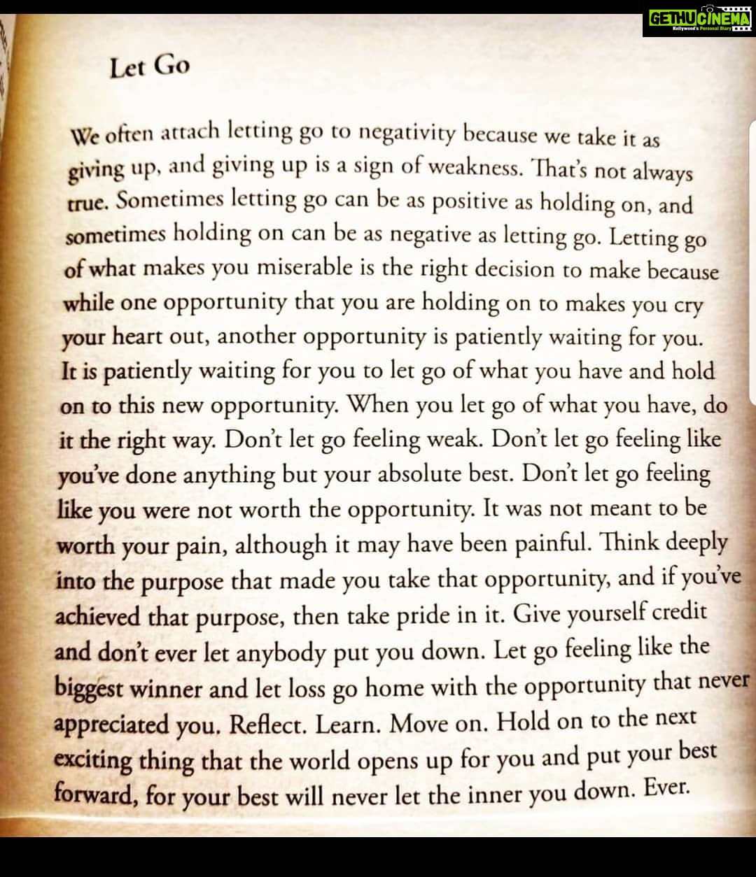 Kaniha Instagram - There is so much to learn.. Every day teaches us something new.. Every person in our lives teaches us something valuable..we just need to be Open minded. Came across this beautiful piece of writing today.. Makes absolute sense. Sometimes we drain ourselves out trying to keep certain people and things in our life,instead if only we focus that energy on ourselves we'll experience instant positivity and long term happiness. It's never too late to start anything that's gonna make you happy. GO FOR IT. #happinessisthekey #innerpeace