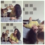 Kaniha Instagram - Candid moments is where real happiness is.. Precious moments with my lil Gurl 🐶 #maggie #adoptdontshop #indie #pets #lifeisbeautiful #makingmemories Chennai, India
