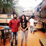 Kaniha Instagram - Chatting away with @iamunnimukundan at our location.. #mamankammalayalammovie #mamankam @mamankam_verified #costars #kaniha #unnimukundan #anusitara Ottappalam, Kerala, India