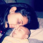 Kaniha Instagram - ***Long post alert*** A memory that popped on my wall from 8 years ago when my boy was jus a month old..My heart melted seein this pic but also a sense of awakening dawned upon me.. I realize I spend my entire day for him..It revolves around him..Right from waking up ..packing his lunch box,dropping him and then I get 6 hours to myself where I go work out,cook for him and time just flies..then its pick up from school.I soon find myself yelling at him to complete his meal on time..Home work on time and then again we are racing against the clock and I'm chaffeuring him to various classes..in a wink its dinner,shower and bed time again..if am not pmsing or If I'm in a nice mood (seldom happens these days with so much of pressure around)then during bed time we catch up chat and giggle.. And this whole dramatics repeats itself in a loop and hes already grown up so much...I feel bad I've missed out so much already..constantly trying to balance life, work ,friends,family..I feel I need to remove those imaginary wheels off my legs and slow down and enjoy him..coz ironically although I am with him most of the time Quality time is missed coz of our robotic lives.. Thought I'd share this coz I know many of us moms can relate to this feeling.. As this realization dawned upon me when I dropped him at school this morning I dint hurry and whisk him out of the car instead I paused smiled and kissed him bye..and OMG that child of mine had the biggest smile.. "Life is good..Love is good.." SLOW DOWN mommy ..We shouldn't be racing against the clock..