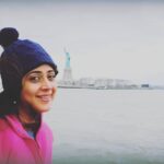 Kaniha Instagram - How can my NY trip be complete without this..with The Lady Liberty.. So so chilly so so windy but I love Her.. #statueofliberty #iloveny #kaniha