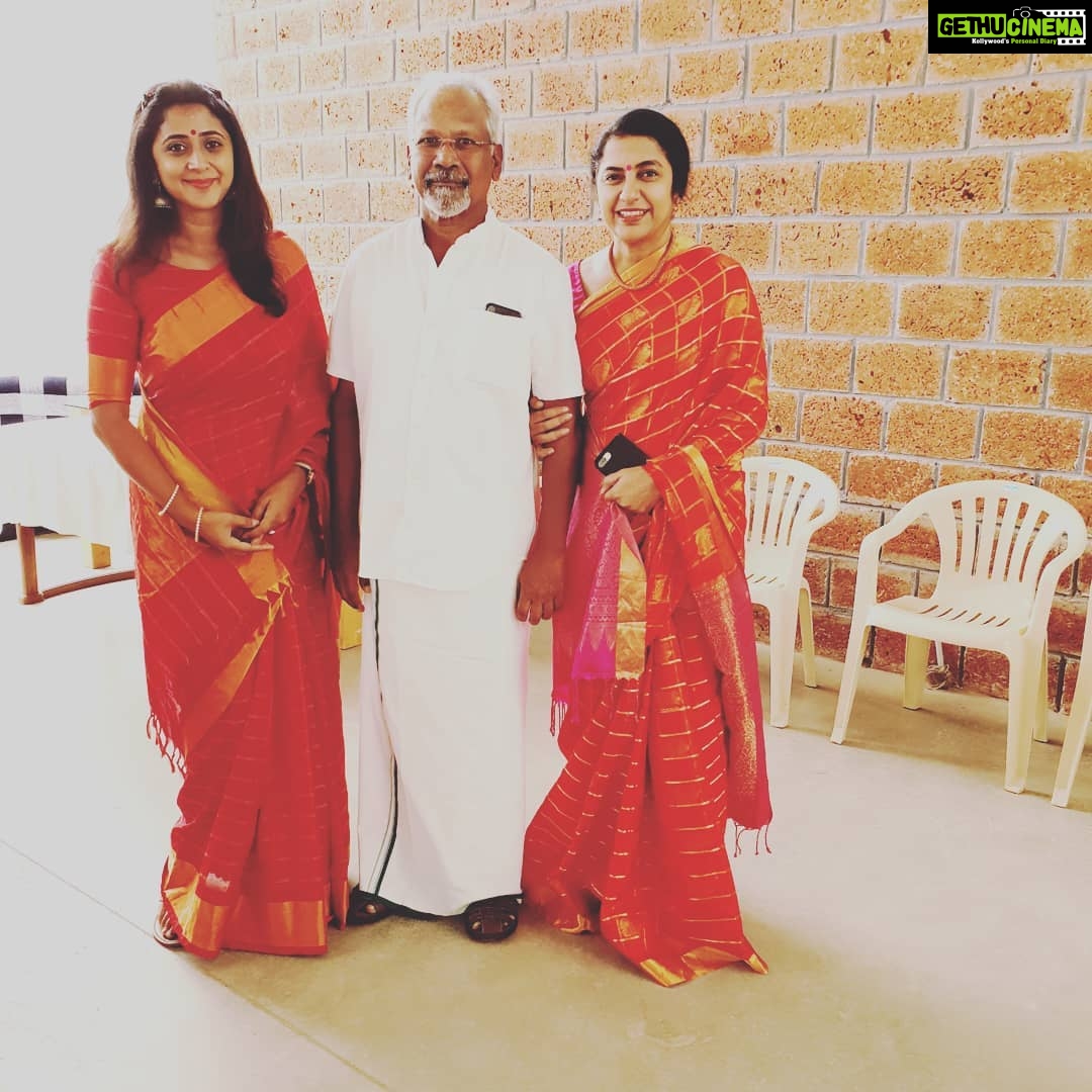 Kaniha Instagram - With my absolute favorites.. One legend responsible for my entry and journey in cinema The other responsible for my journey in life.. #diwali2018