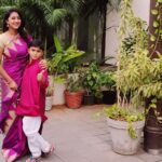 Kaniha Instagram - #momandson #goluhopping #pink #ethnicwear With My lil munchkin..