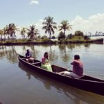 Kaniha Instagram - Backwaters..coconut trees..always such joy.. #kerala#ilovekerala From the sets of #lonappantemamodeesa With @actor_jayaram_official and @dileeshpothan