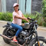 Kaniha Instagram - Happiness 💕 Have always wanted to learn to ride these big bikes but fear came in between.. Today I let go of that fear and experienced true joy and thrills with this monster!! #nevertoolatetolearn #kickthefear #bikergirls #girlsonbike #harleydavidson Chennai, India