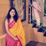 Kaniha Instagram - Wearing the best make up "HAPPINESS" Ps: In love with that handsome lil photobomber 💕 #happyme #behappy #cottonsaree Chennai, India
