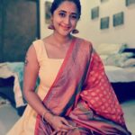 Kaniha Instagram - For those who asked.. This outfit was put together by me. The Dupatta is from Nalli, And I had some material lying around that I got it stitched as a long kurta. The jhumkas are terracotta. Simple and elegant isn't it ❤ #kaniha Chennai, India