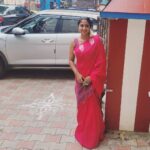 Kaniha Instagram - 💕💕💕 When u face negativity Walk away! Ur happiness is precious. #sareelover #pinksaree Sri Anantha Padmanabha Swamy Temple Adyar Gandhi Nagar