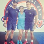 Kaniha Instagram - An amazing awesome workout with the 2 giants of @f45_training What an electrifying workout that was. You both totally rock🤗❤ @pistoledpete @coryg_ @f45_neelankarai @f45india_official F45 Training Neelankarai