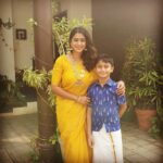 Kaniha Instagram - Me and my bundle of joy wish you all a Happy Diwali #kaniha #happydiwali2019 Chennai, India