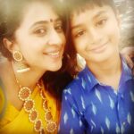 Kaniha Instagram - Me and my bundle of joy wish you all a Happy Diwali #kaniha #happydiwali2019 Chennai, India