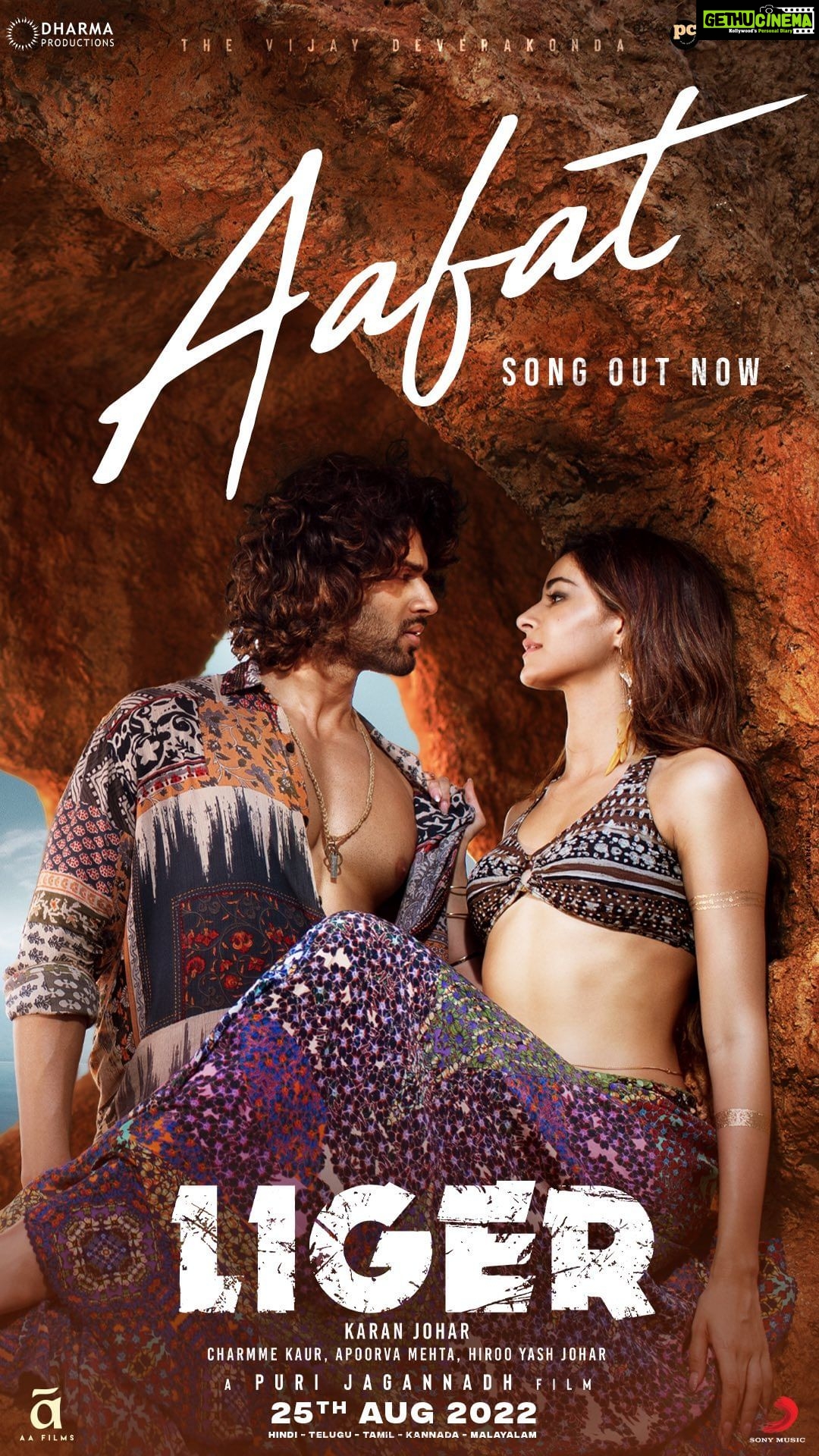 Karan Johar Instagram - The new vibe of the season looks a lot like #AAFAT!💥 Song out now! #LIGER #LigerOnAug25th @miketyson @thedeverakonda @ananyapanday #PuriJagannadh @charmmekaur @apoorva1972 @vish_666 @ronitboseroy @meramyakrishnan @vish_666 @tanishk_bagchi @zarakhan @therashmivirag @singer_simha @ravurisravana.bhargavi @poetbb @manzoor_ibrahim @jyotsnaradhakrishnan @sijuthuravoor @santhoshvenkysinger @divyaramchandra @varadarajazad @deepakbluesinger @haripriyasinger @sagar_singer @piyush_bhagat @shaziasamji @azeemdayani @dharmamovies @puriconnects @sonymusicindia @sonymusic_south @aafilms.official