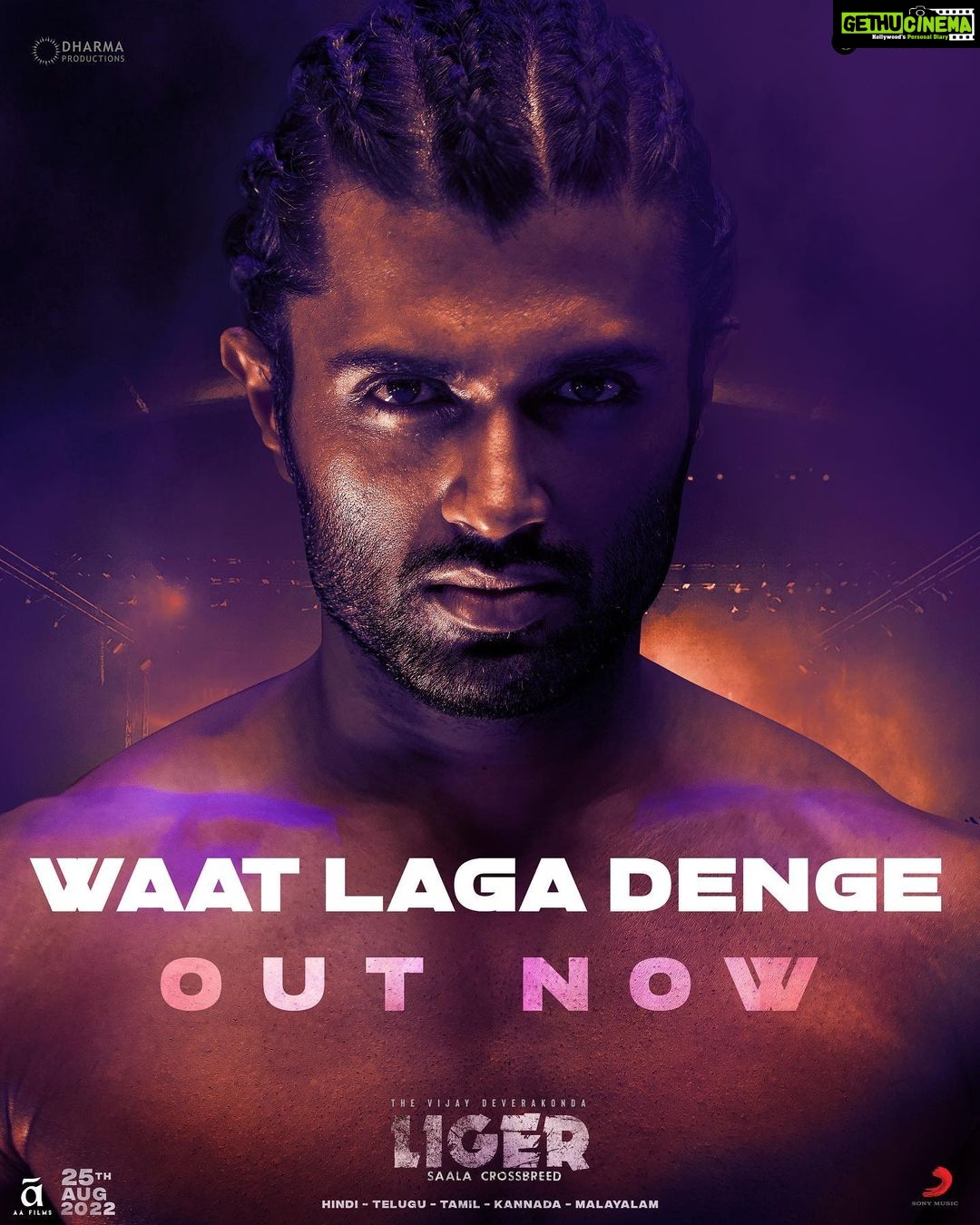 Karan Johar Instagram - India! Aag hain andarš„ #WaatLagaDenge song out now! #LIGER #LigerOnAug25th @thedeverakonda @ananyapanday #PuriJagannadh @miketyson @charmmekaur @apoorva1972 @vish_666 @sunilkashyapwav @meramyakrishnan @ronitboseroy #Sagar @ericpillai #Subbu @dharmamovies @puriconnects @sonymusicindia @sonymusic_south @aafilms.official