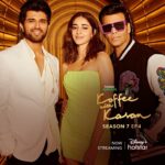 Karan Johar Instagram - On the platter today - many beans spilled!🤭 #HotstarSpecials #KoffeeWithKaranS7 EP 4 streaming now only on Disney+ Hotstar. @disneyplushotstar @thedeverakonda @ananyapanday @apoorva1972 @jahnviobhan @aneeshabaig @dharmaticent