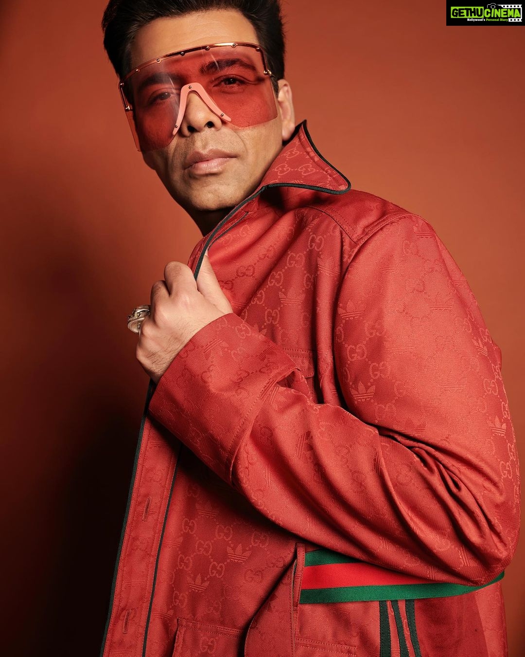 Karan Johar Instagram - Just in a @gucci x @adidas state of mind! #koffeewithkaran styled by @ekalakhani 📷 @thehouseofpixels