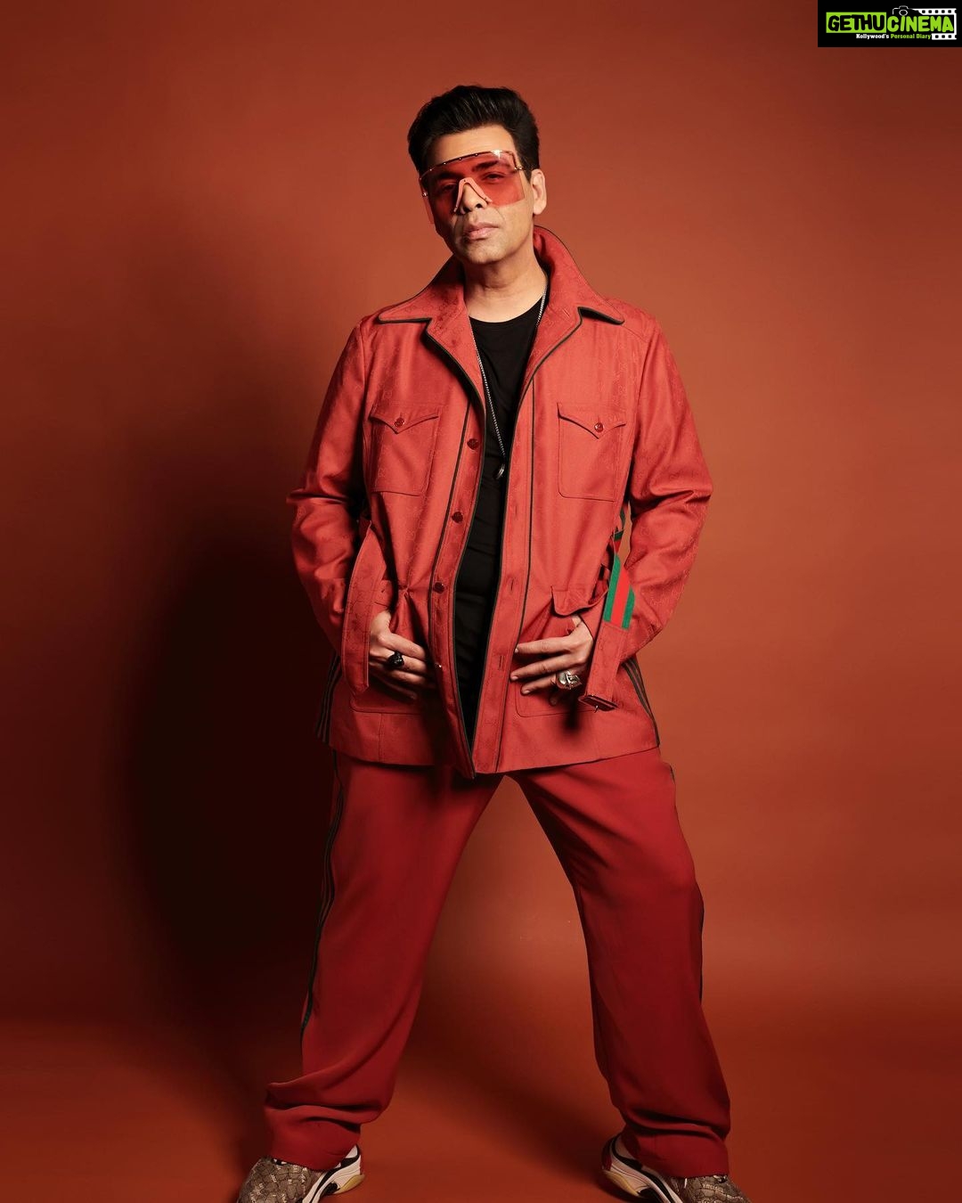 Karan Johar Instagram - Just in a @gucci x @adidas state of mind! #koffeewithkaran styled by @ekalakhani 📷 @thehouseofpixels