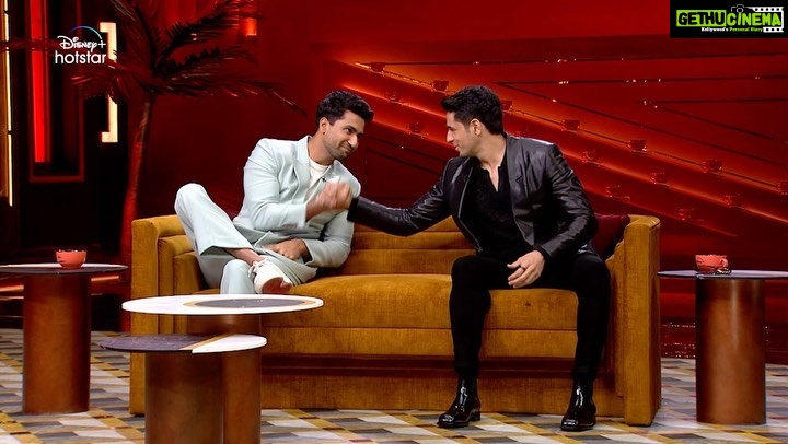 Karan Johar Instagram - They're the men of the moment and they're bringing the full Punjabi feels to the Koffee couch! Manifesting a spicy brew this time around😉 Watch the seventh episode of #HotstarSpecials #KoffeeWithKaranS7 streaming from 12:00am this Thursday only on Disney+ Hotstar. @disneyplushotstar @sidmalhotra @vickykaushal09 @apoorva1972 @jahnviobhan @aneeshabaig @dharmaticent