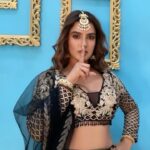 Kavya Thapar Instagram - Nah, you can’t touch it 😏🤙 . . . . . . . . . . . . . . . . . . Makeup and hair @juveria_k @makeupandhairby_shweta ❤️ Styled by @pallakhshah @riyabhansalii ❤️ Assisted by @himanyasingh ❤️ Wearing @seasonsmumbai 🤩 #touchit #touchit #in #indian #lehenga #touchitandbendover #touchit #and #bendover #reels #reelitfeelit #reelsinstagram #reel #reelindia #reelsvideo #reelkarofeelkaro #reelit #reeltoreel #reelsviral #reelinsta #reelkrofeelkro