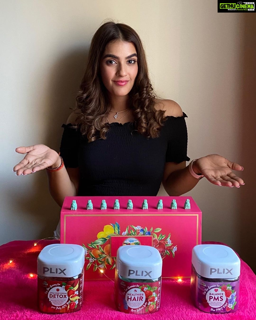 Kavya Thapar Instagram - My warriors are ready! Are yours ? Get your @olenaworld @myplixlife vitamin warriors to fight against unhealthy hair, pms and intoxication’s ! Use KAVYA10 to get an additional 10% discount on the products 🌺🌝 India