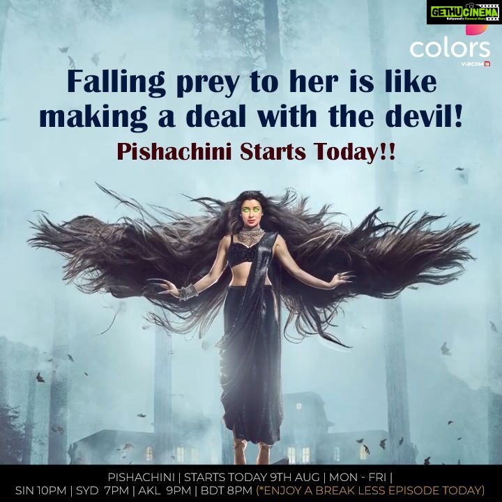 Madhuurima Instagram - Will the demoness succeed in her quest of creating despair? Don't forget to watch #Pishachini from 9th August, Mon-Fri at 10 pm SIN | 8 pm BDT | 7 pm SYD | 9 pm AKL/FJ. #colorstv #newshow #singapore #malaysia #bangladesh