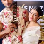 Madhuurima Instagram - Together we stand, together we fall, together we win and winners take all! 💥🔥🙏🏼🤗 Thank you to all the fans for this love and adoration! Every award is special and this one too indeed. Thank you @middayindia for this. Style and Fitness Male Icon 2022 and Iconic Indian Actress 2022 🔥 @iiiaward Outfit designed and Styled by @retesh_retesh Make up and Hair @makeupbypramod_sah #nishantmalkhani #nishantsinghmalkani #nyrabanerjee #indiainternationalinfluencerawards #mensfashion #mensfitness Duniya wale jalte rahe, hum chalte rahe! 😏💪🏻 Mumbai, Maharashtra