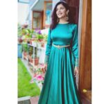 Milana Nagaraj Instagram - In the colour of nature and hope! Outfit: @lotuslabel.bengaluru Accessories :@silver_store_matapayals #milananagaraj #darlingKrishna #krissmi