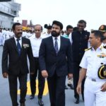 Mohanlal Instagram - Honoured to be onboard India’s 1st Indigenous Aircraft Carrier (IAC), soon to be commissioned as Vikrant, built in Cochin Shipyard Limited, Kerala. After 13 long years of dedicated construction, she sets sail as a true engineering marvel that further fortifies the Indian Navy and speaks volumes about India’s shipbuilding capabilities. I express my heartfelt gratitude for this matchless opportunity, especially to the Commanding Officer, Commodore Vidhyadhar Harke, VSM, and Mr. Madhu Nair, the Chairman & Managing Director of Cochin Shipyard Limited, for their warm reception. Witnessing the unmatched peculiarities of this mean machine urges me to triumphantly salute all the people behind IAC Vikrant, the wonder. May she always be victorious at sea! #IAC #VIKRANT #IndianNavy