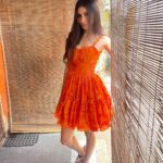 Mouni Roy Instagram - Absolutely no idea about how im twinning with my girl👀!!!!!!!! Of magic & love I guesss!!!!!!!!!!!!! • • • @laurengottlieb My 🍊 dress @labeladitihundia