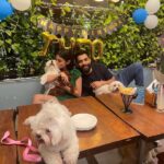 Mouni Roy Instagram - It was my 1st birthday yesterday. My brother Arthur treated me with cake and treats 🦴 mama papa cuddled me more than I like it, my friends Feta & Bo came with presents and played a lot with me. I made 5 new friends at the party. We ate a lot. Drank lots of water too. My sisters Aaira Adhira Maira also gave me birthday kisses. Must say it was an unexpectedly beautiful birthday.. Thank you Nidhi Maasi for making everything so perfect 🤩