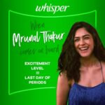 Mrunal Thakur Instagram – We are elated to announce that Mrunal Thakur has joined our go-getter tribe. Welcome on board, girl!

#WhisperXMrunal #WhisperGirl #BossLady #PeriodPro #WhisperIndia