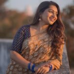 Nakshathra Nagesh Instagram – Happy in my element 😇 
@haran_official_ 
@abarnasundarramanclothing 
@srinivi_collectionz 
#goldenhourphotography