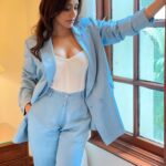 Neha Sharma Instagram - 💙🤍 . . Outfit - @littlethingstudio Styled by - @sheefajgilani Assisted by - @astha_kothari @niyoshi.jain Hair and makeup - @soniyachandola