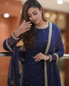 Nivetha Pethuraj Instagram - Stylist @jayalakshmisundaresan 
Outfit @rehanabasheerofficial 
Hair and MU @thimmappa180