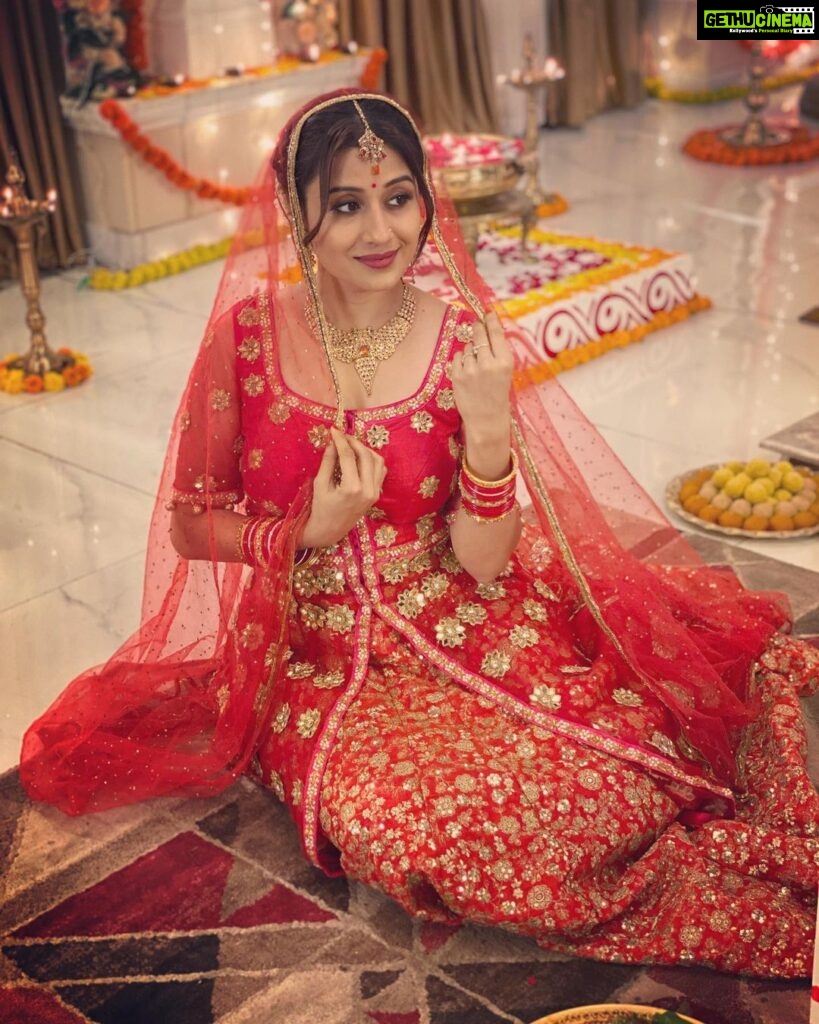 Paridhi Sharma Instagram - Beauty speaks in Indian Dress ❤️ #lehanga #indianfashion #indianglow #red #weddingdress #indianbride