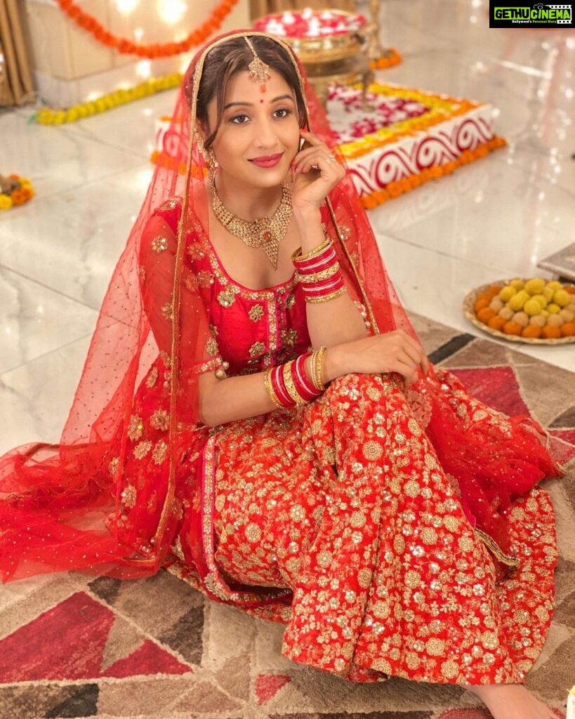 Paridhi Sharma Instagram - Beauty speaks in Indian Dress ❤️ #lehanga #indianfashion #indianglow #red #weddingdress #indianbride
