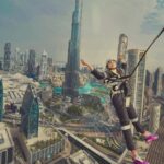 Parvatii Nair Instagram - Living on the edge !! The edge walk was super fun n super scary at the same time . At a height of 220 meters , this really made me feel like m on top of the world !@visitdubai @skyviewobservatory #dubaidestinations #dubai #dubailife #visitdubai Colors by @infinity_skylight Sky Views Observatory