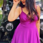 Poonam Bajwa Instagram - Caption ideas ???💜💜💜 👗 credit ~@shotandtold