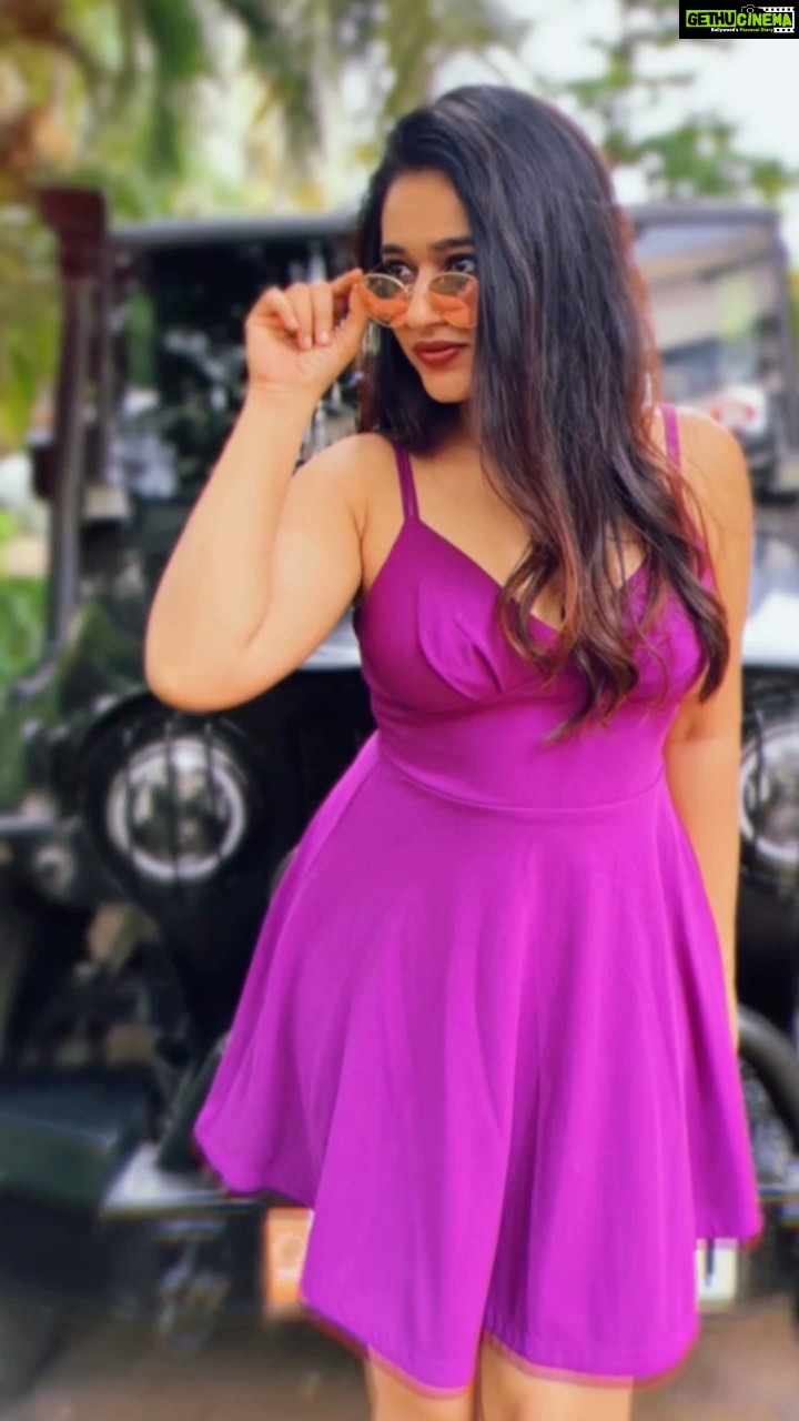 Poonam Bajwa Instagram - Caption ideas ???💜💜💜 👗 credit ~@shotandtold